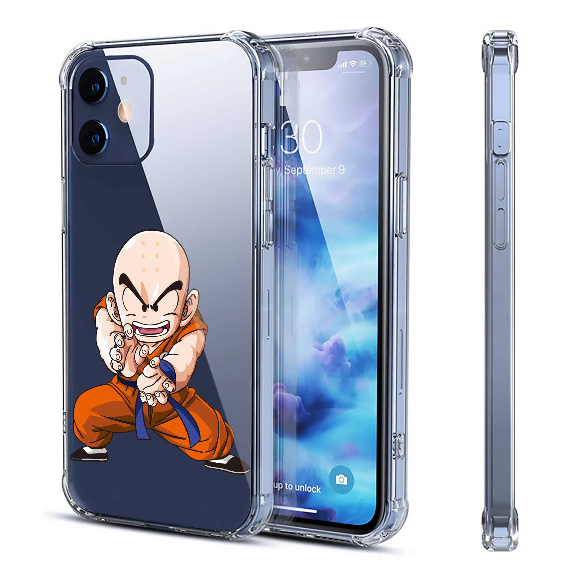 （画像用） ドラゴンボール クリリン DRAGON BALL krillin 【iPhone 12シリーズ対応】透明スマホケース（クリアソフトケース）